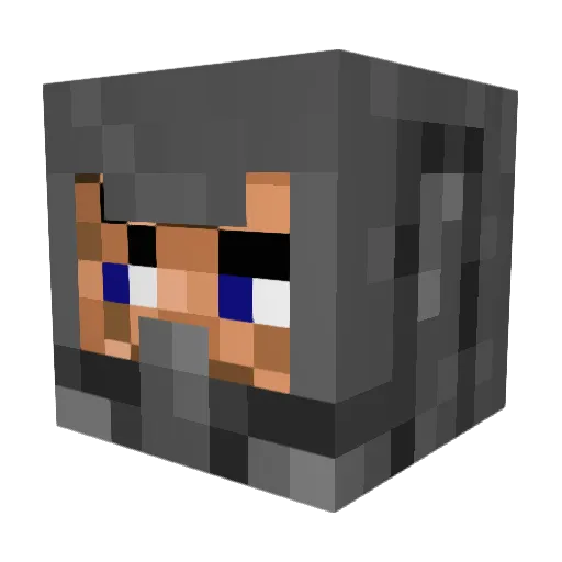 jumboraptor Minecraft avatar head, 3D render
