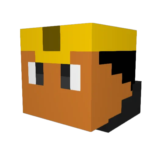 jumduma Minecraft avatar head, 3D render