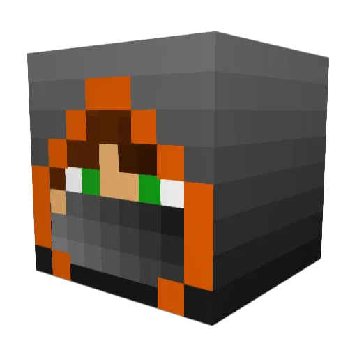 jume8 Minecraft avatar head, 3D render