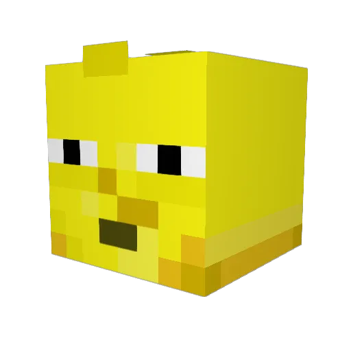 jumokey Minecraft avatar head, 3D render