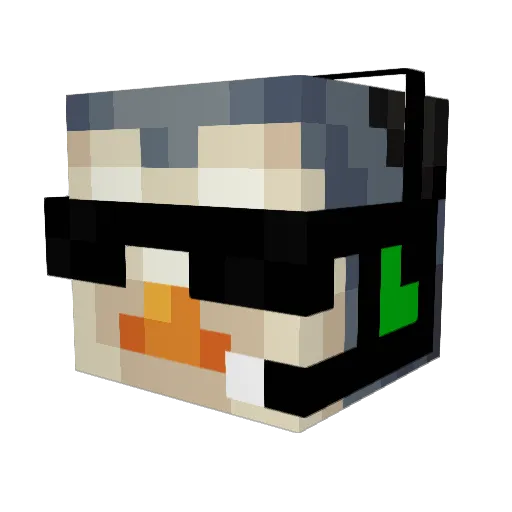 jump100wild Minecraft avatar head, 3D render