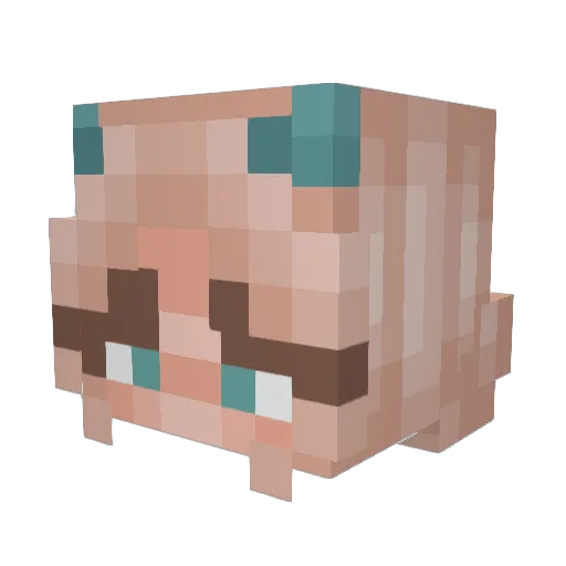 jump_this Minecraft avatar head, 3D render