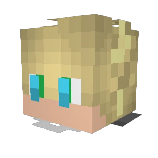 jumpstreetdog Minecraft avatar head, 3D render