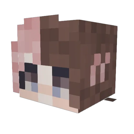 jumsu Minecraft avatar head, 3D render