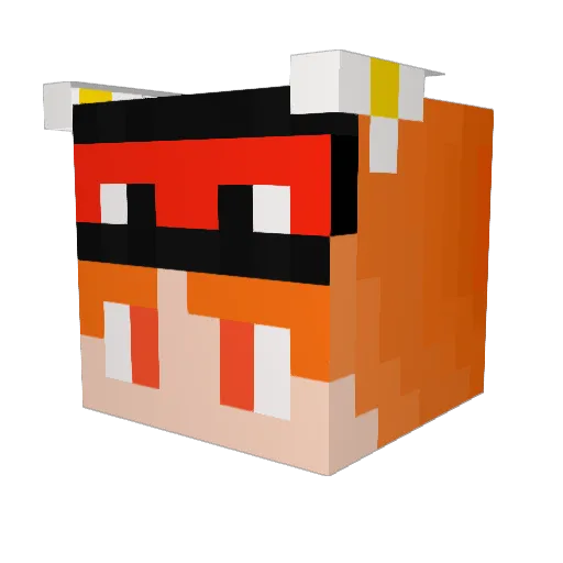jun2r Minecraft avatar head, 3D render