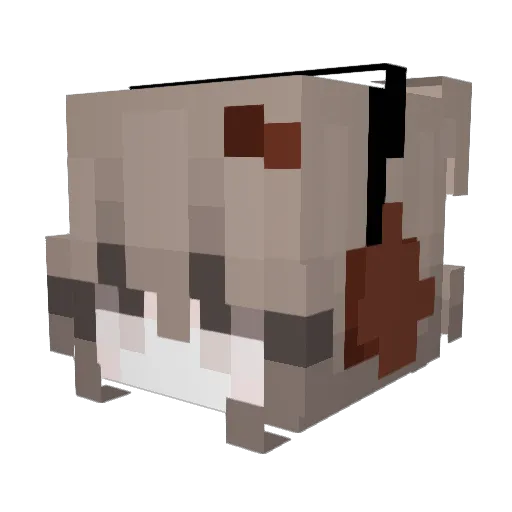 jun843 Minecraft avatar head, 3D render