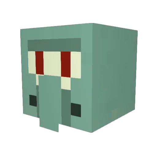 jun_0211 Minecraft avatar head, 3D render