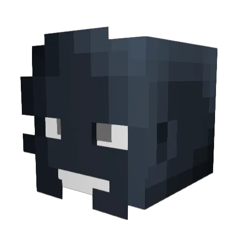 jun_0331 Minecraft avatar head, 3D render