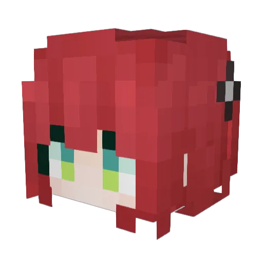 jun_dai Minecraft avatar head, 3D render