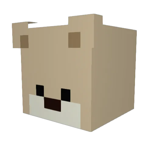 jun_ji Minecraft avatar head, 3D render