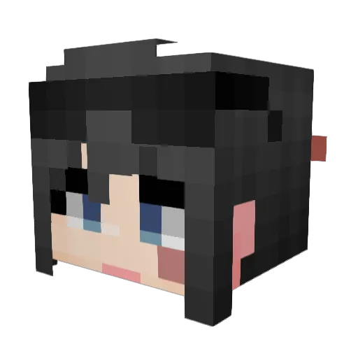jun_kyung Minecraft avatar head, 3D render