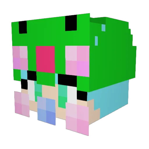 jun_s112 Minecraft avatar head, 3D render