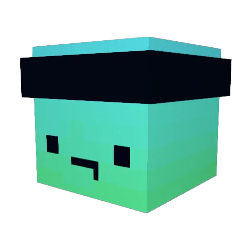 jun_wo Minecraft avatar head, 3D render