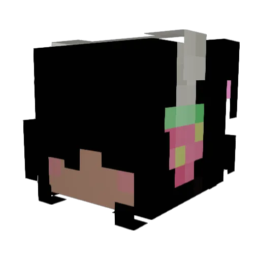 junamople Minecraft avatar head, 3D render