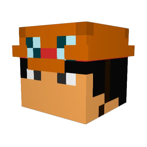 junbeom_baek Minecraft avatar head, 3D render