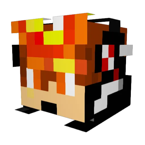 junchaaa Minecraft avatar head, 3D render