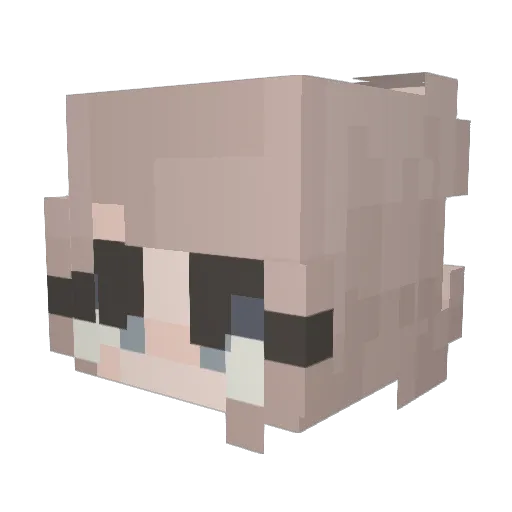 junchaebol Minecraft avatar head, 3D render