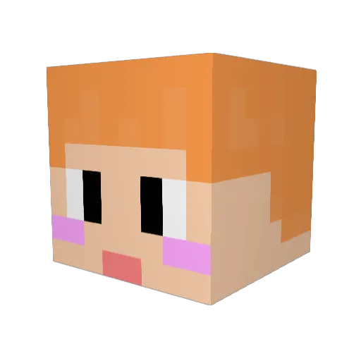 june1119 Minecraft avatar head, 3D render
