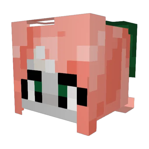 juneithm Minecraft avatar head, 3D render