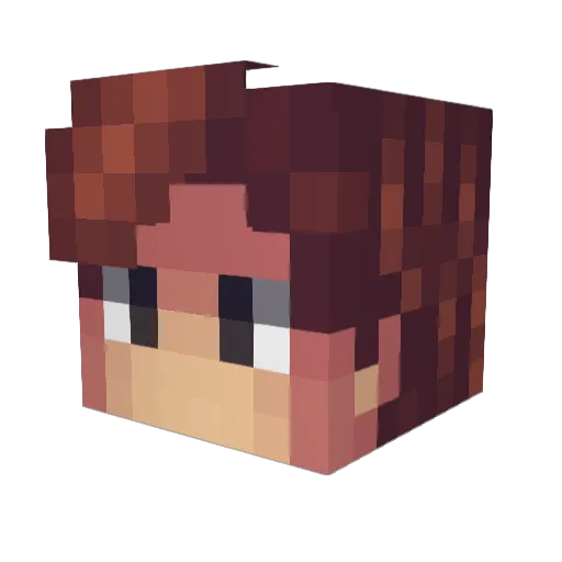 junelovedogs Minecraft avatar head, 3D render