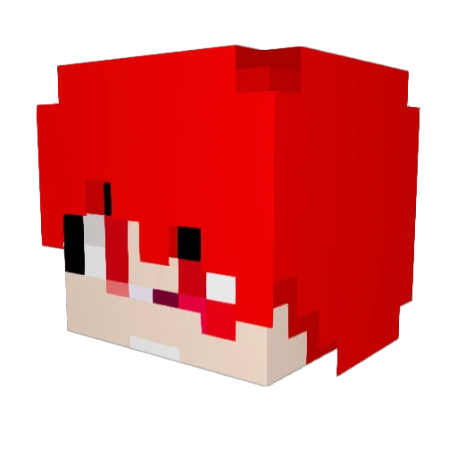 juneter Minecraft avatar head, 3D render