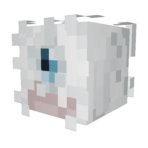 juneyi__ Minecraft avatar head, 3D render