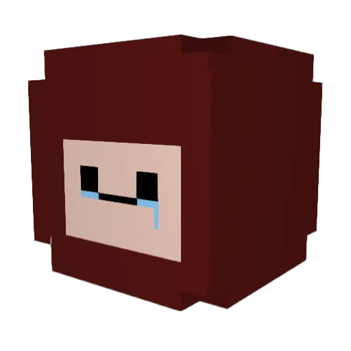jungmin21 Minecraft avatar head, 3D render