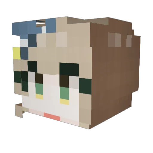 jungmine Minecraft avatar head, 3D render