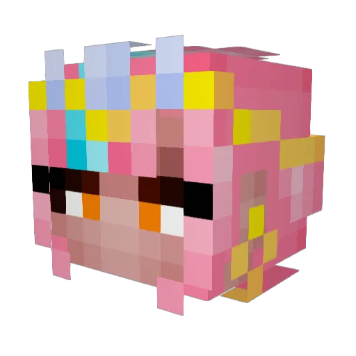 jungyj Minecraft avatar head, 3D render