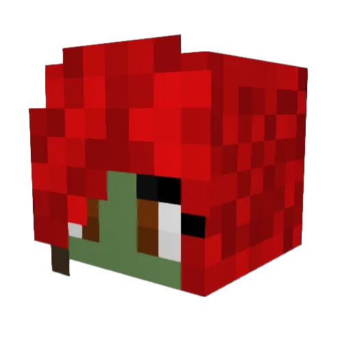 juniati Minecraft avatar head, 3D render