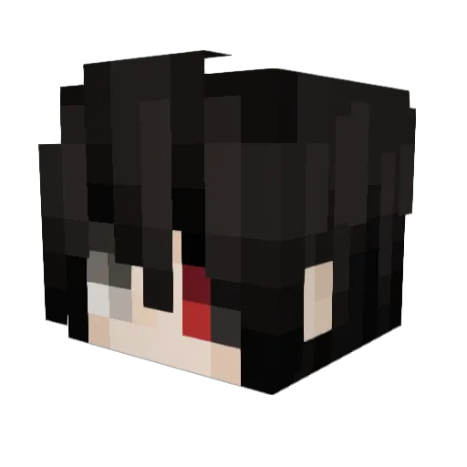 juniawife Minecraft avatar head, 3D render
