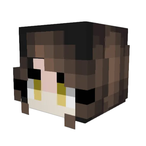 juniberryb Minecraft avatar head, 3D render