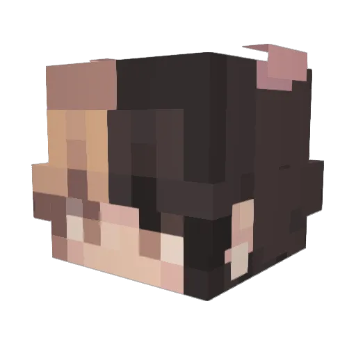 junieblu Minecraft avatar head, 3D render