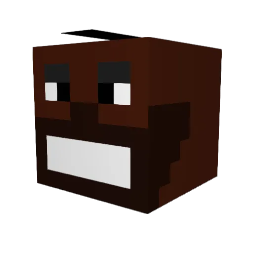 junielew Minecraft avatar head, 3D render
