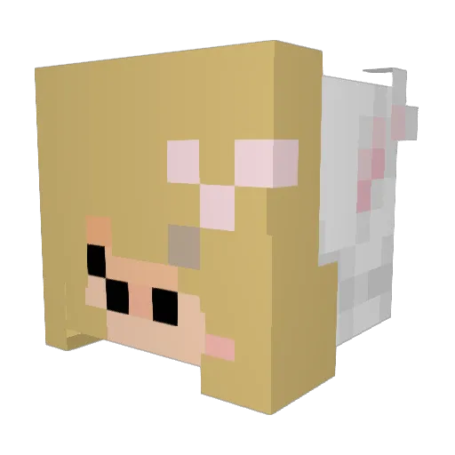 junihorn Minecraft avatar head, 3D render