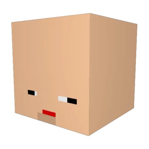 junio_rr Minecraft avatar head, 3D render