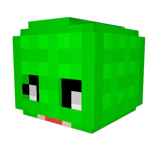 junior45_ Minecraft avatar head, 3D render