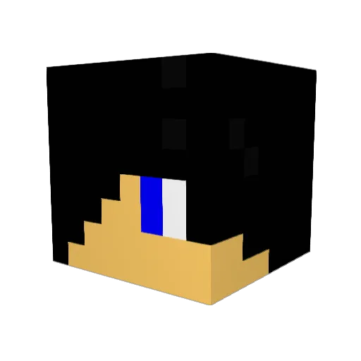 junioramie Minecraft avatar head, 3D render