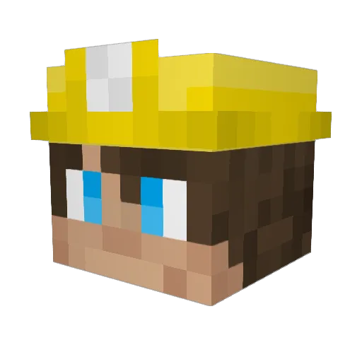 juniorbuild Minecraft avatar head, 3D render