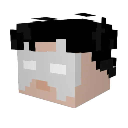 juniorczewa Minecraft avatar head, 3D render