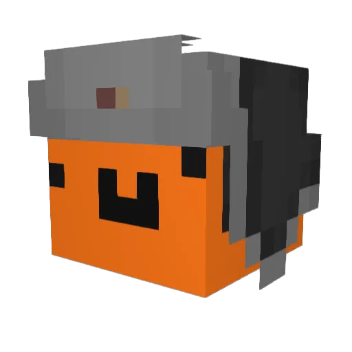 juniori Minecraft avatar head, 3D render
