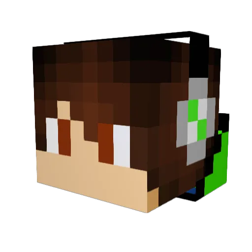 juniormedizini Minecraft avatar head, 3D render
