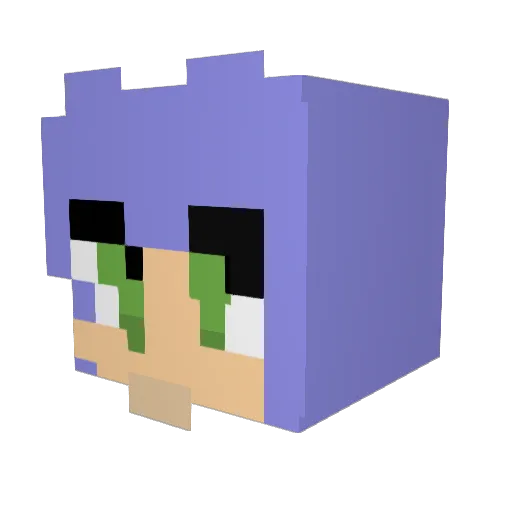 juniorpwner Minecraft avatar head, 3D render