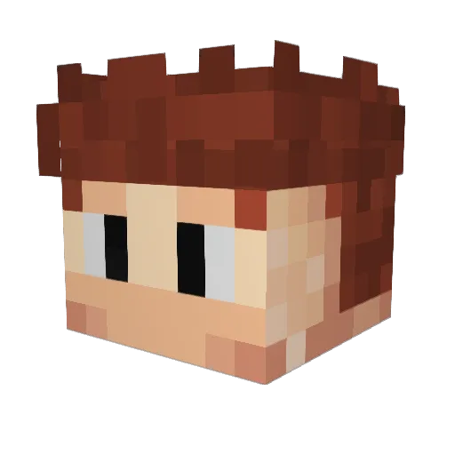 juniperhdbr Minecraft avatar head, 3D render