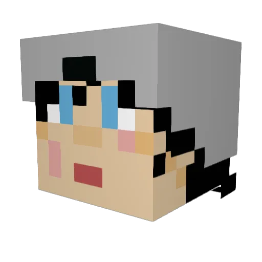 juniskaluni Minecraft avatar head, 3D render