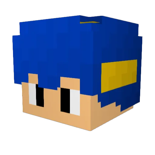 junji2222 Minecraft avatar head, 3D render