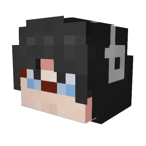 junjjyang Minecraft avatar head, 3D render