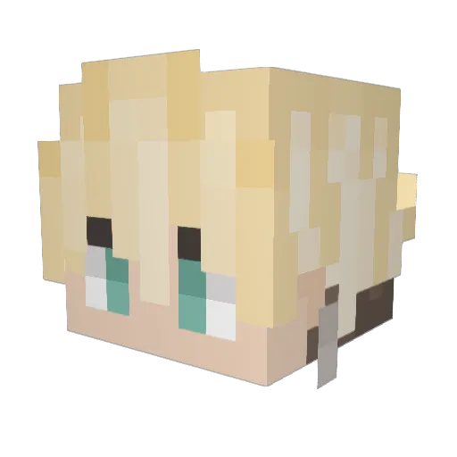 junjulyaugust Minecraft avatar head, 3D render