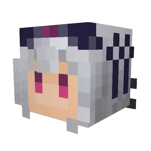 junjunjun Minecraft avatar head, 3D render