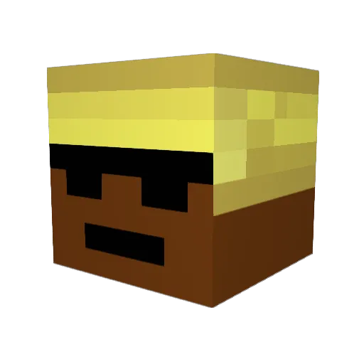 junkannn Minecraft avatar head, 3D render